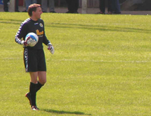 Brønshøjs keeper Morten Olesen i Slagelse (foto: T. Brygger)