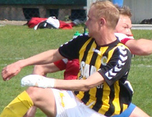 Stefan Schmidt, Brønshøj Boldklub, i Brønshøjs hjemmekamp mod Hvidovre 21. april 2011 (foto: T. Brygger)
