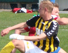 Stefan Schmidt, Brønshøj Boldklub, i Brønshøjs hjemmekamp mod Hvidovre 21. april 2011 (foto: T. Brygger)