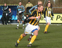 Tommy Lauridsen i kampen Brønshøj - Brøndby II 29. marts 2008 (foto: T. Brygger)