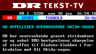 DR tekst-tv side 208, 30 juni 2004: AB er omtalt som "Gladsex-klubben"