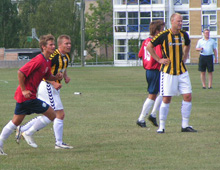 Brønshøjs målscorere Maale og Tronborg (foto: T. Brygger)